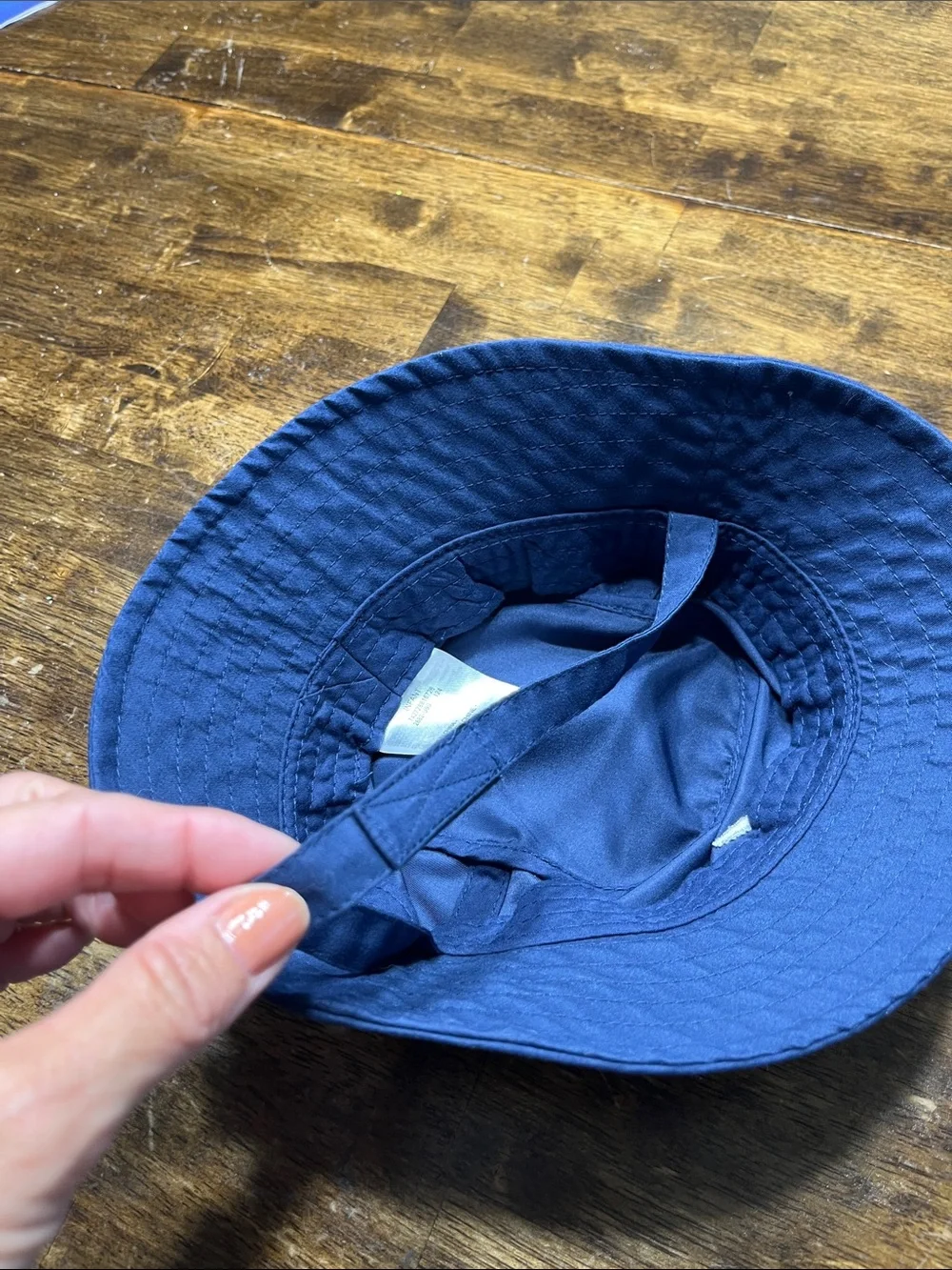 Nike Kids Navy Bucket Hat with White Swoosh UPF 40+